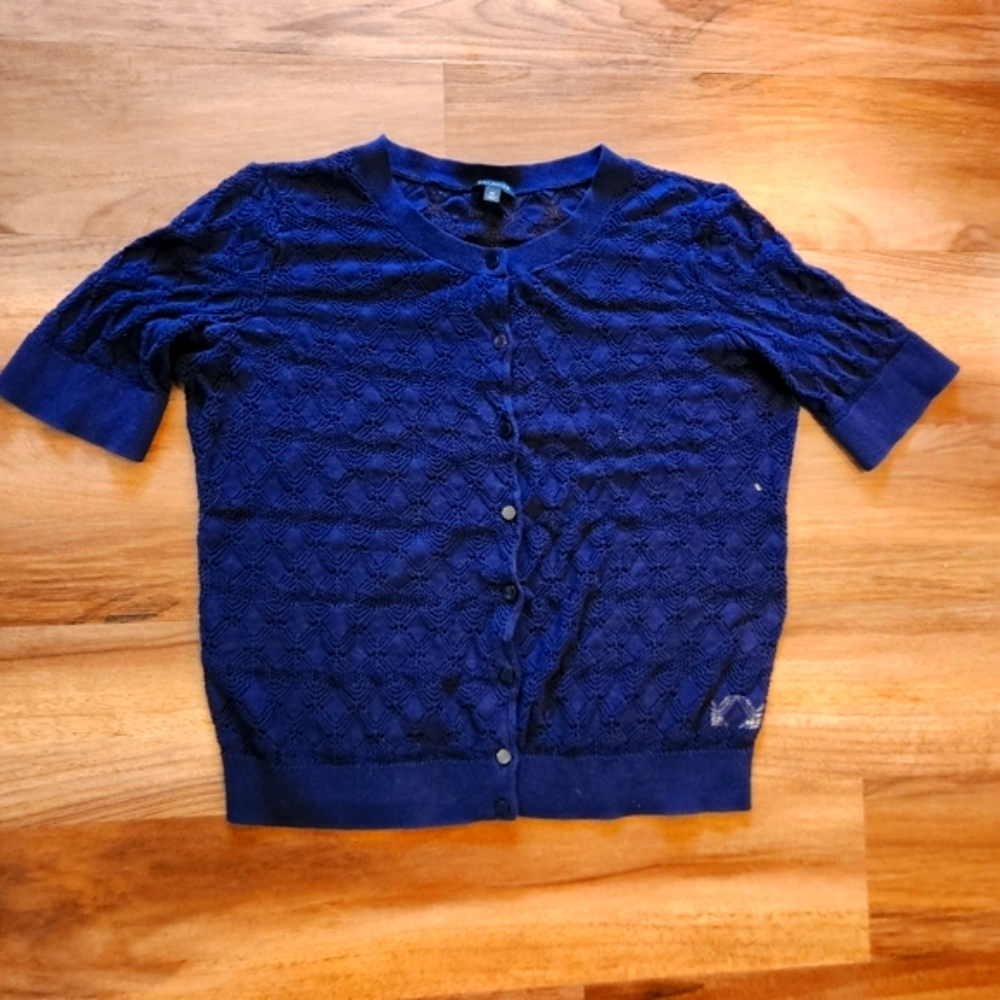 TALBOTS Art Deco Sweater in Navy